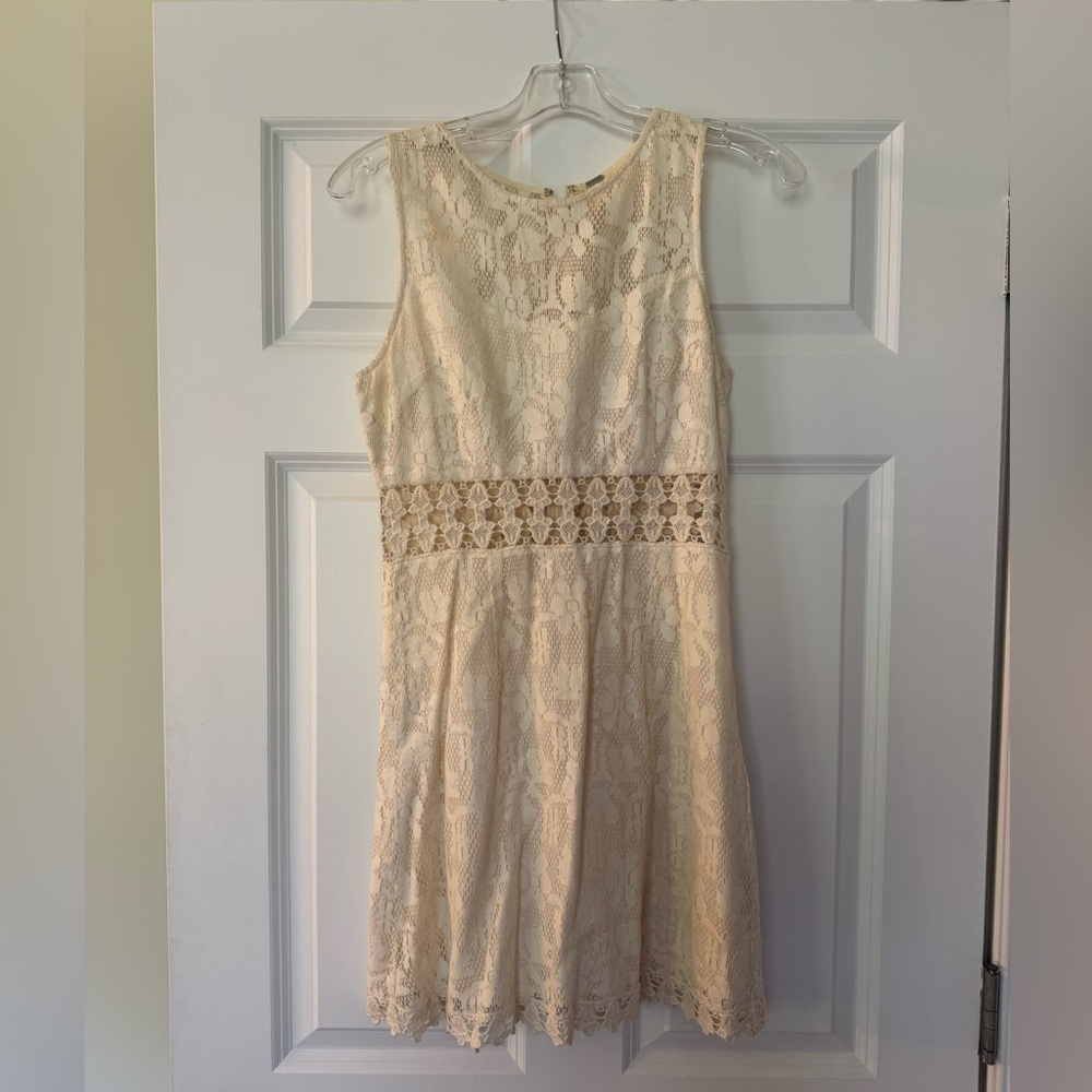 Free People Cream Lace Dress